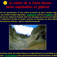 Le couloir de la Casse Rousse : entre amphibolites et gabbros